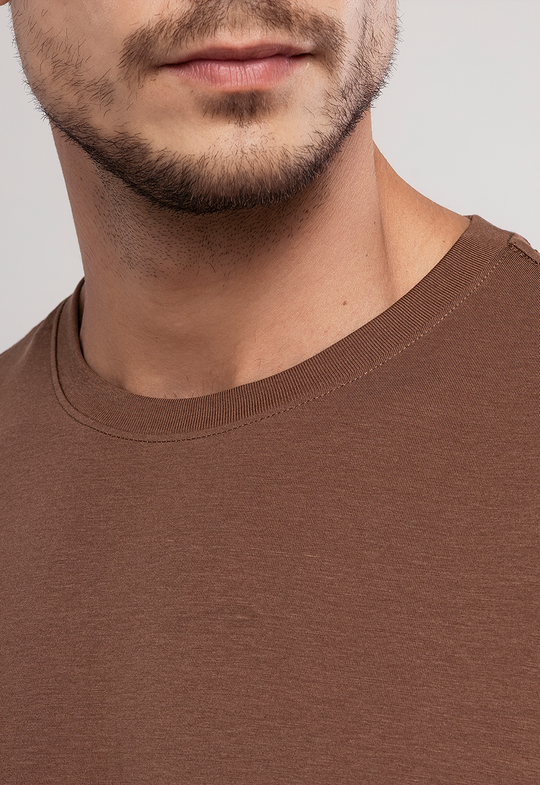 Camiseta Malha Sorona  Chocolate