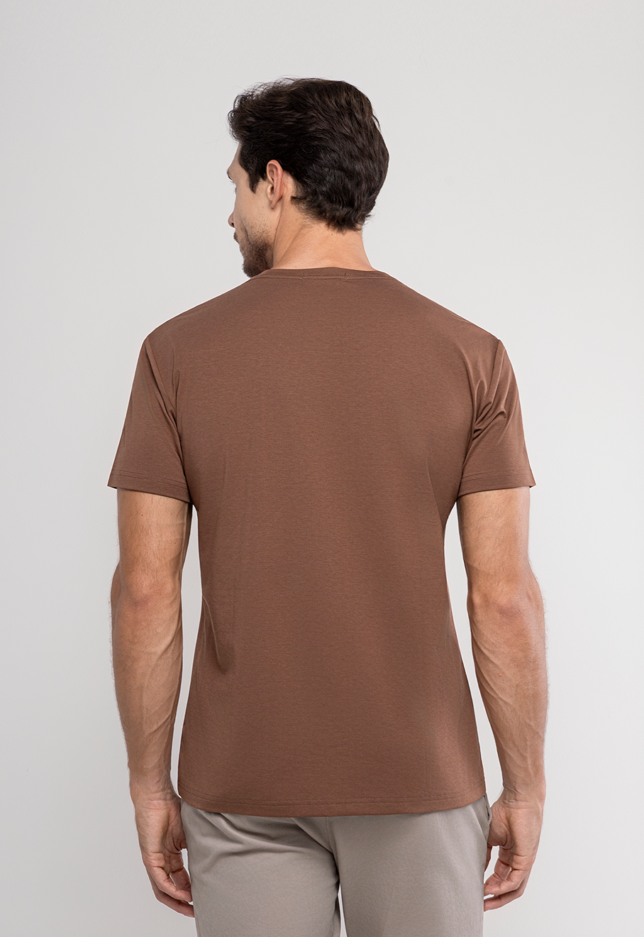 Camiseta Malha Sorona  Chocolate
