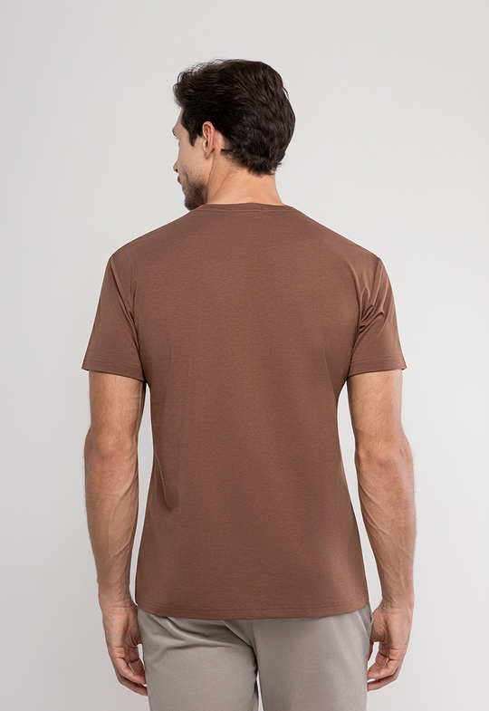 Camiseta Malha Sorona  Chocolate