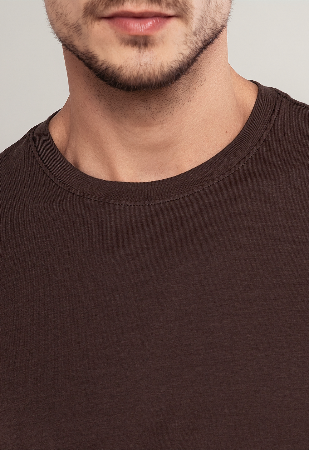 Camiseta Malha Sorona  Marrom