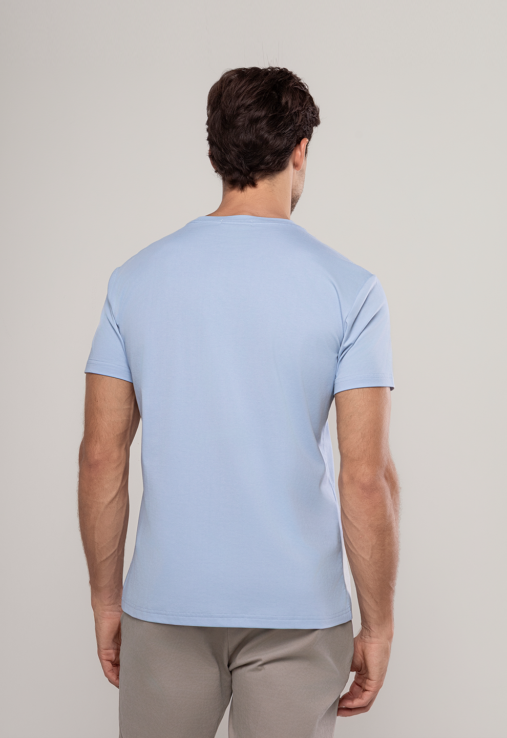Camiseta Malha Sorona Azul Claro