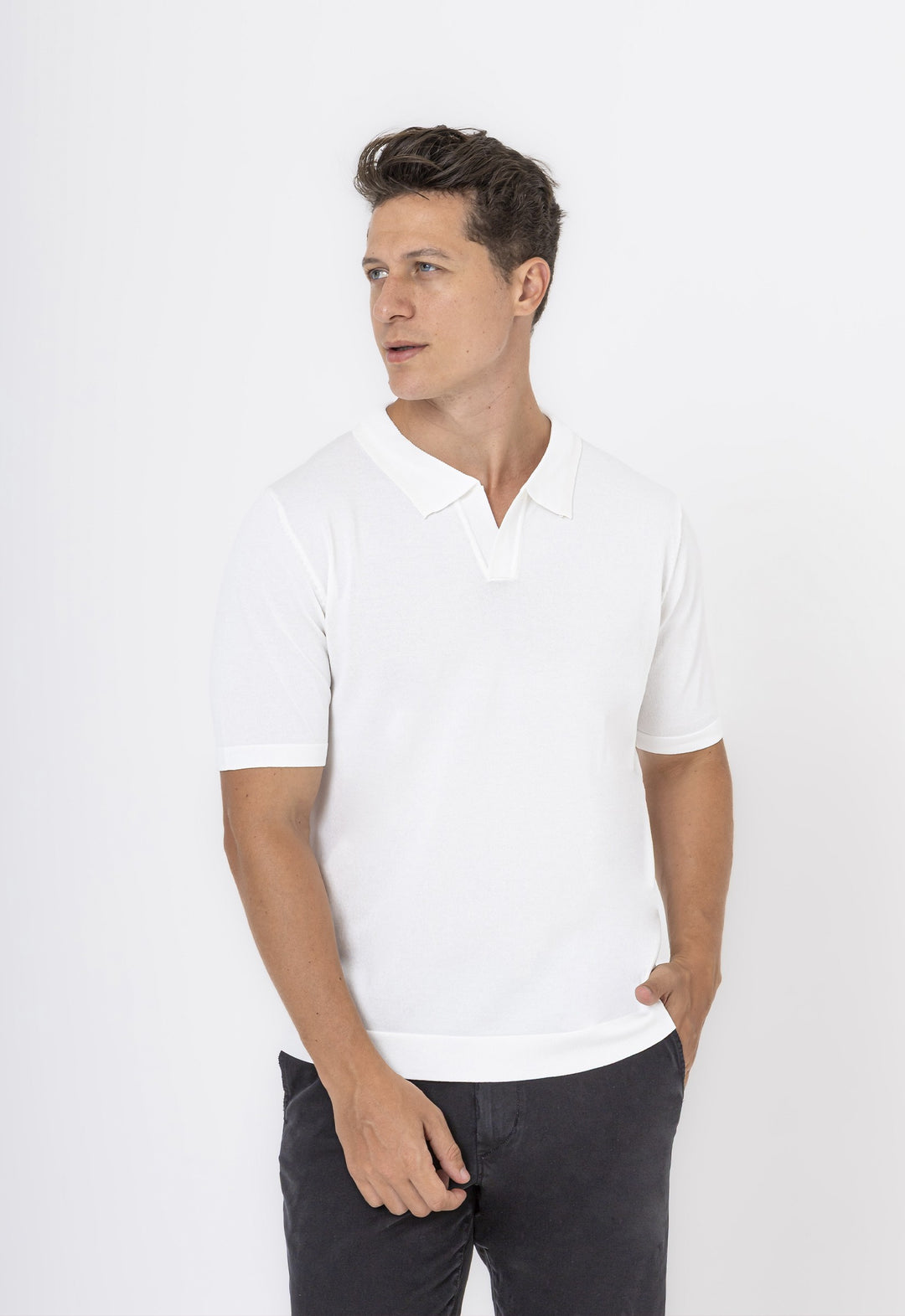 Polo Tricot Casual Branca