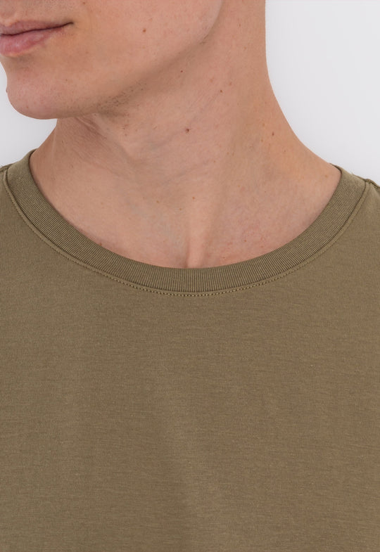 Camiseta Malha Sorona Verde Militar
