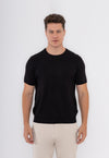 Camiseta Tricot Texturizada Preta