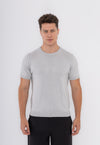 Camiseta Tricot Texturizada Cinza