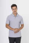 Polo Dry-Fit Motion Zip Cinza