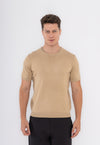Camiseta Tricot Texturizada Caqui