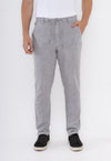 Calça Linho com Algodão Capri Cinza