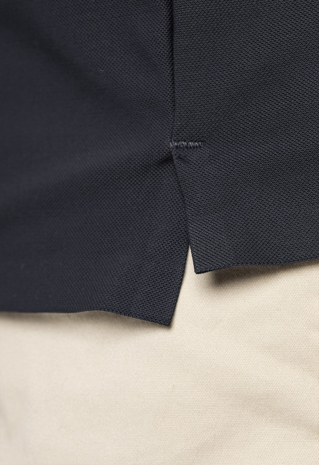 Polo Dry Fit Zíper C/ Gola Jackard Grafite