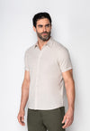 Camisa Linho com Algodão Capri MC Natural