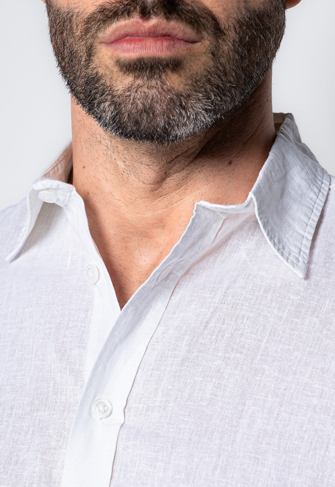 Camisa Linho com Algodão Capri MC Off White