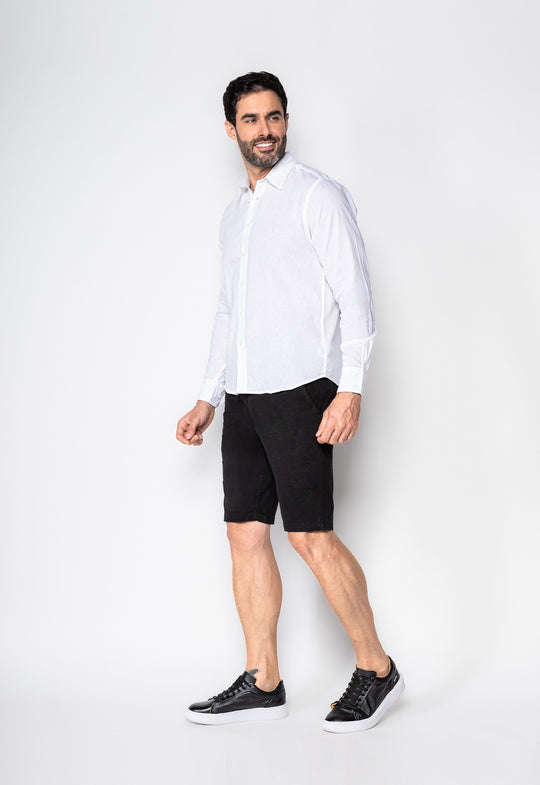 Camisa Linho com Algodão Capri  Off White