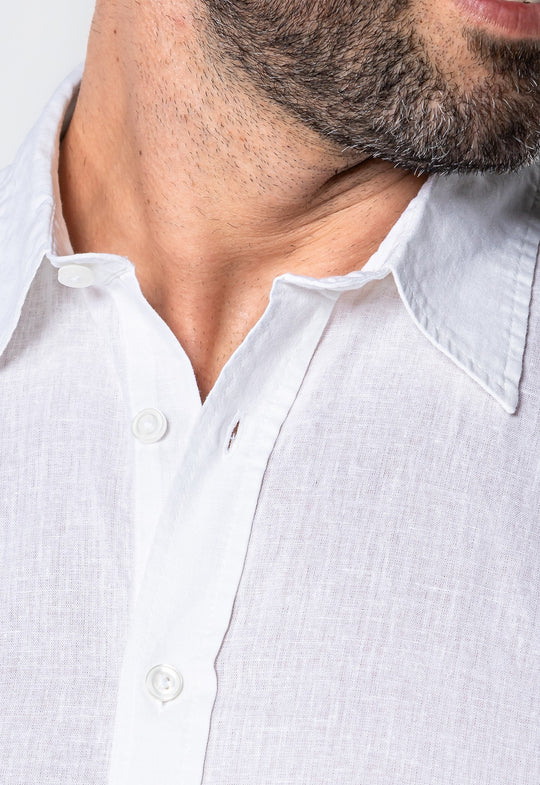 Camisa Linho com Algodão Capri  Off White