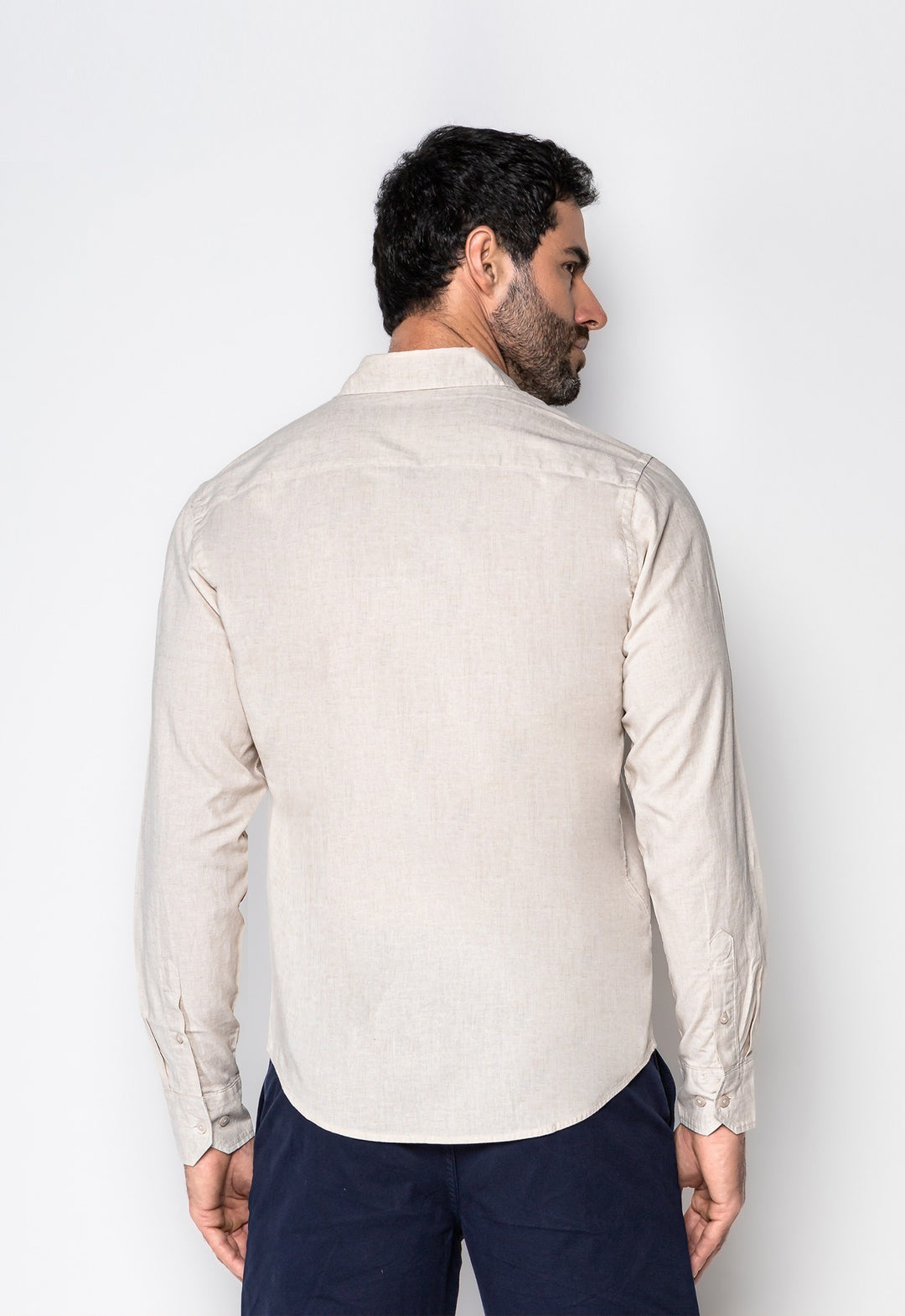Camisa Linho com Algodão Capri Natural