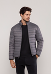 Jaqueta Puffer Dupla Face Preta/Cinza