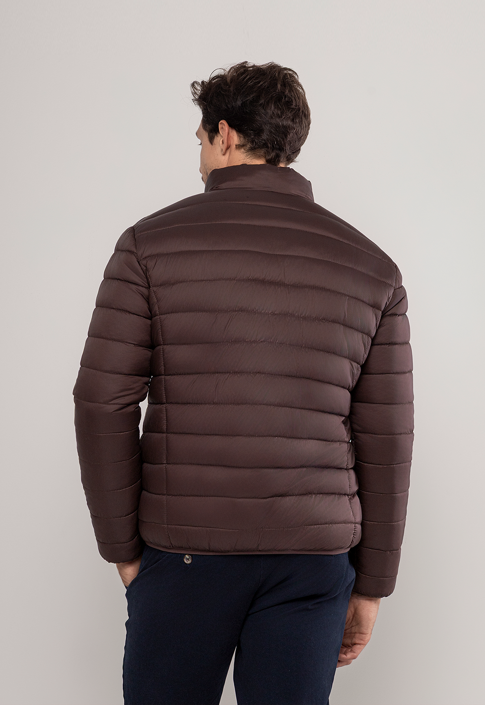 Jaqueta Puffer Dupla Face  Marrom/Bege