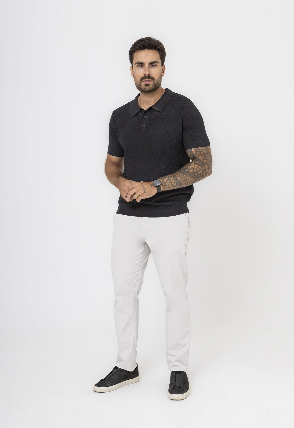 Polo Tricot Metropolitan Preta