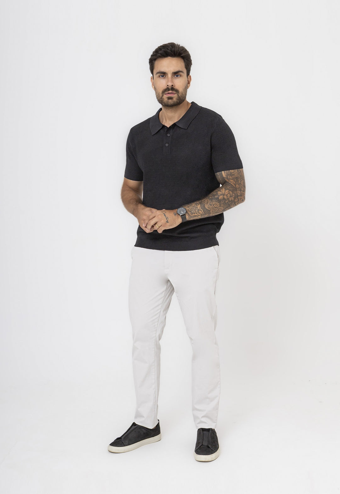 Polo Tricot Metropolitan Preta