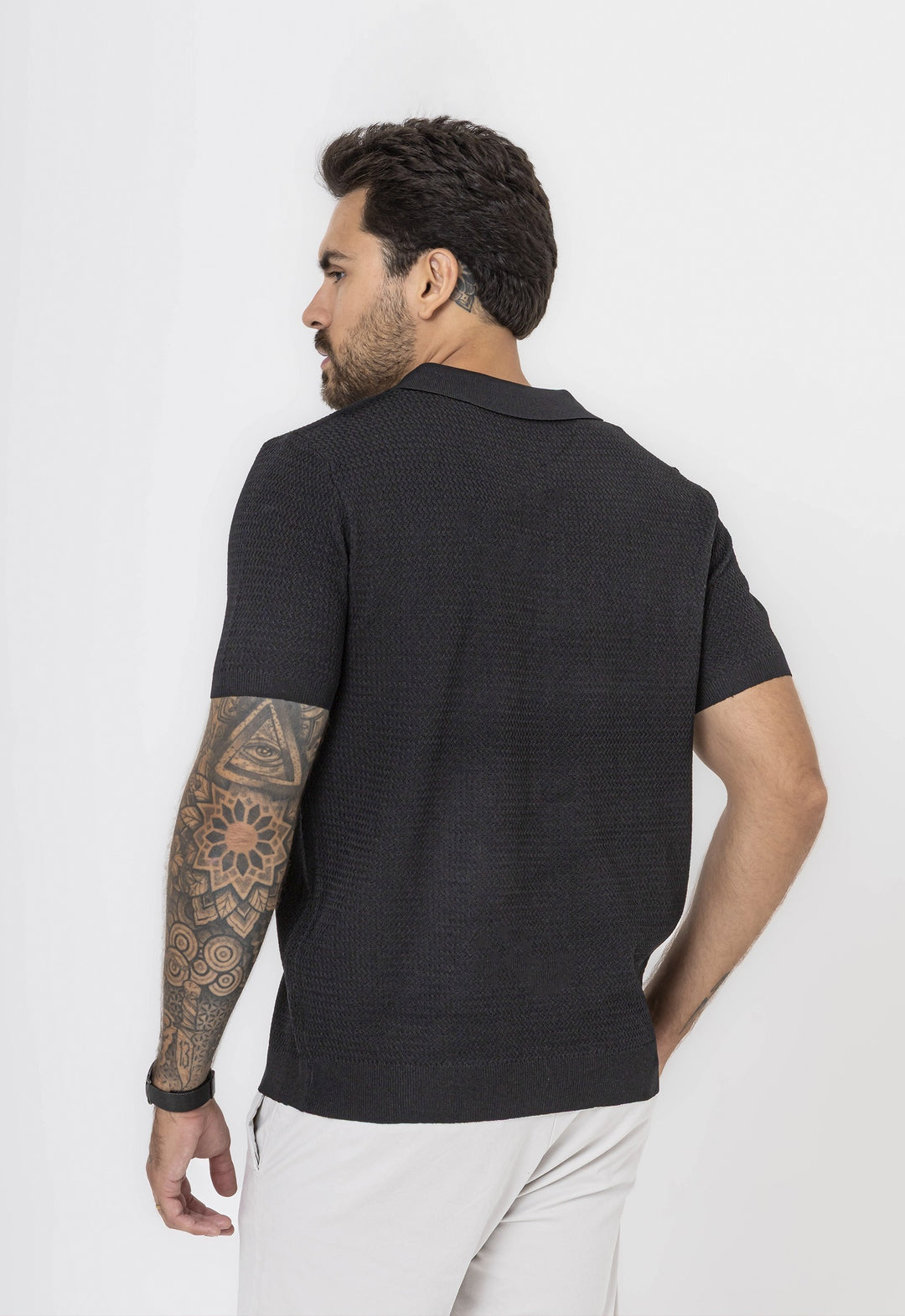 Polo Tricot Metropolitan Preta