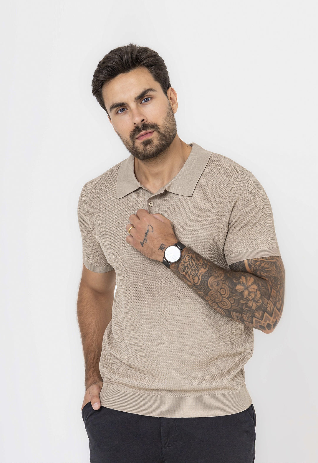 Polo Tricot Metropolitan Caqui
