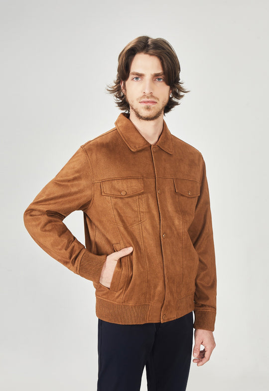 Jaqueta Suede Monaco Caramelo