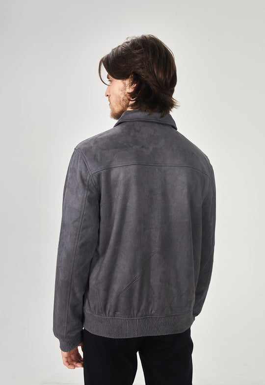 Jaqueta Suede Monaco Cinza
