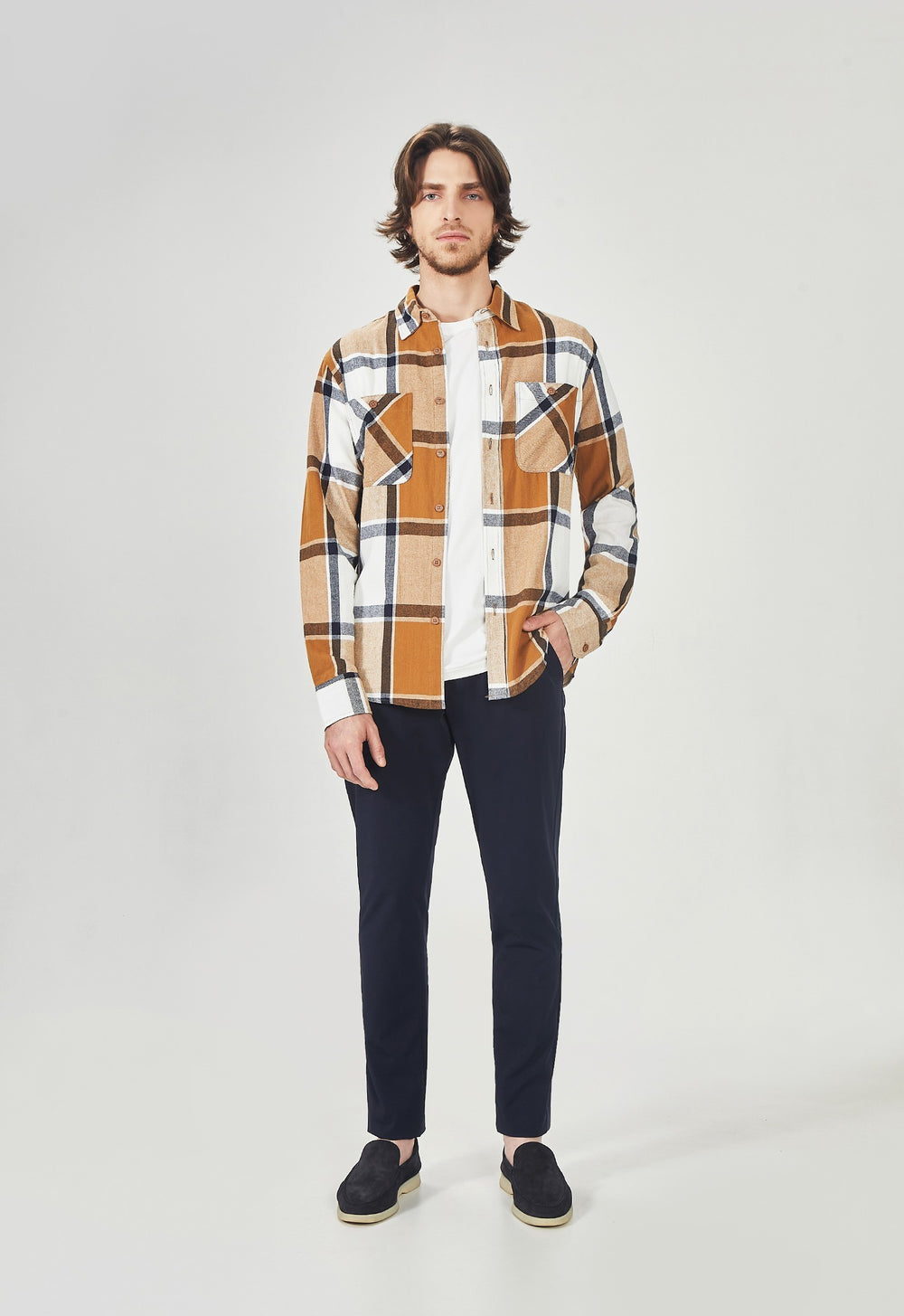 Camisa Xadrez Garments Mostarda
