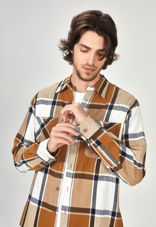 Camisa Xadrez Garments Mostarda