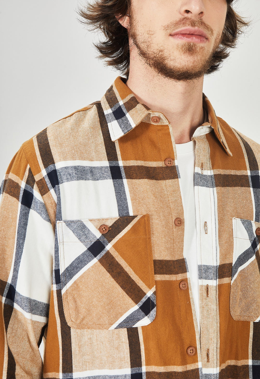 Camisa Xadrez Garments Mostarda