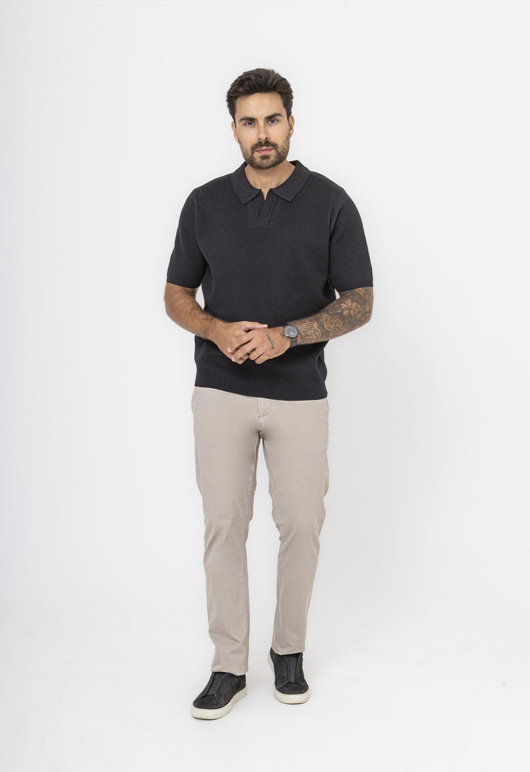 Polo Tricot Riviera Preta