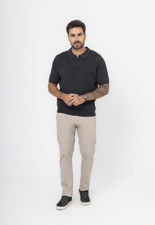 Polo Tricot Riviera Preta