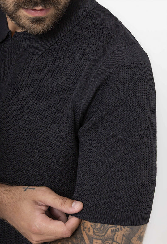 Polo Tricot Riviera Preta