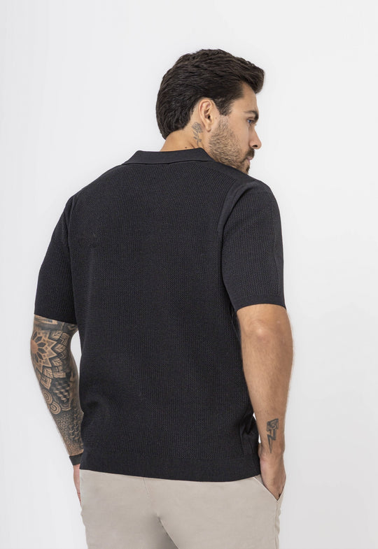 Polo Tricot Riviera Preta