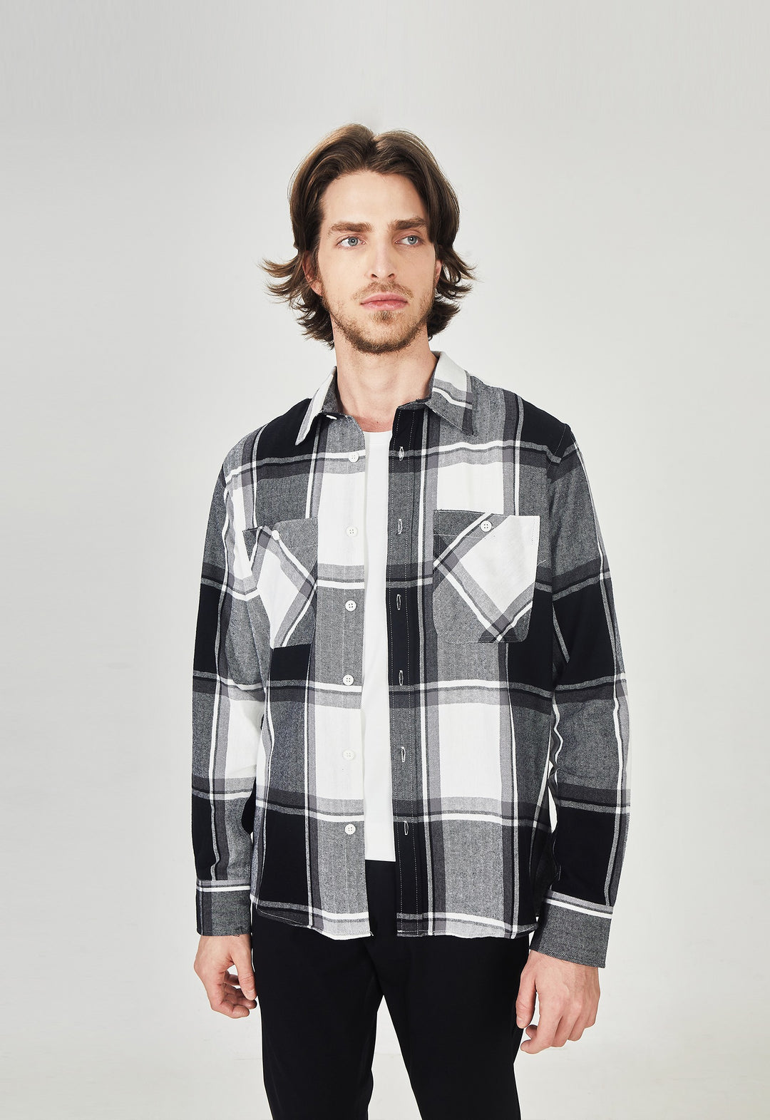 Camisa Xadrez Garments Cinza