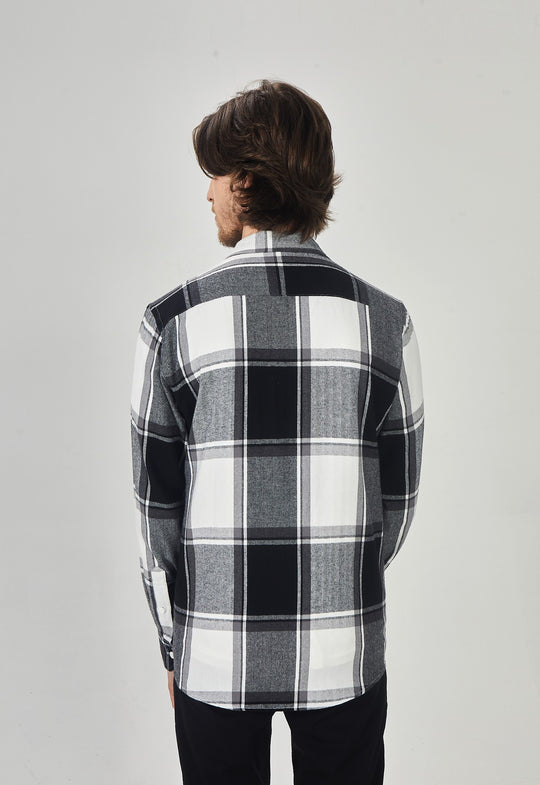 Camisa Xadrez Garments Cinza