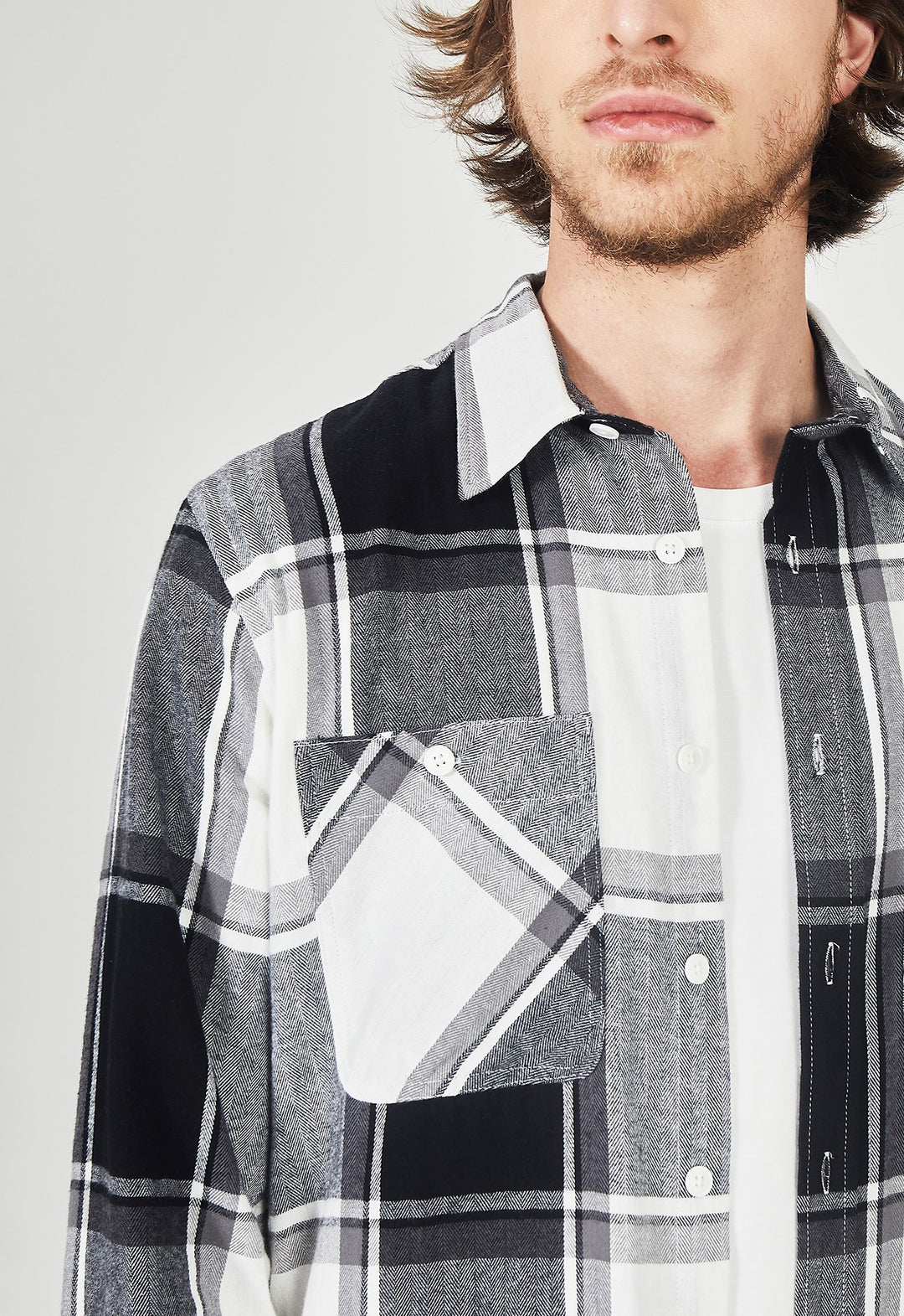 Camisa Xadrez Garments Cinza