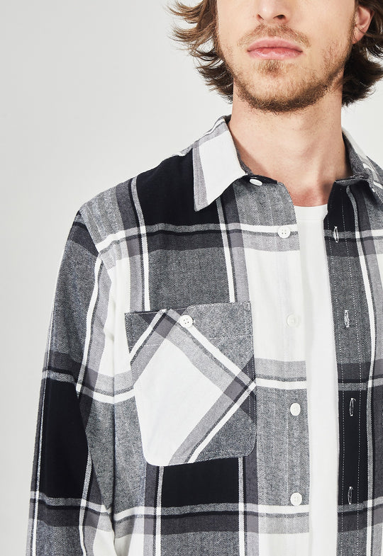 Camisa Xadrez Garments Cinza