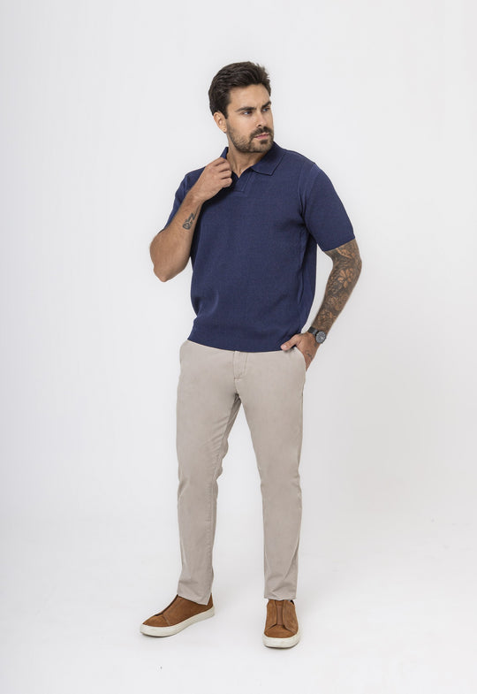 Polo Tricot Riviera Marinho