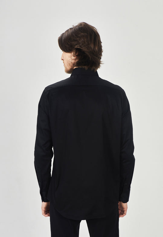 Camisa Social Tricoline Garments Preto