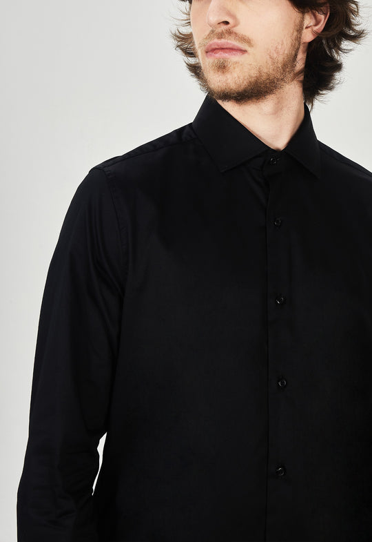 Camisa Social Tricoline Garments Preto