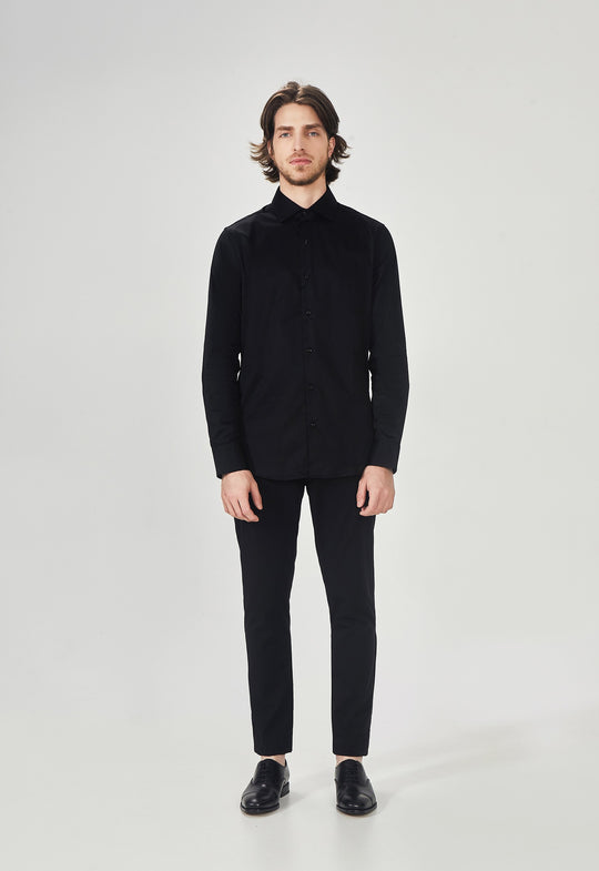 Camisa Social Tricoline Garments Preto
