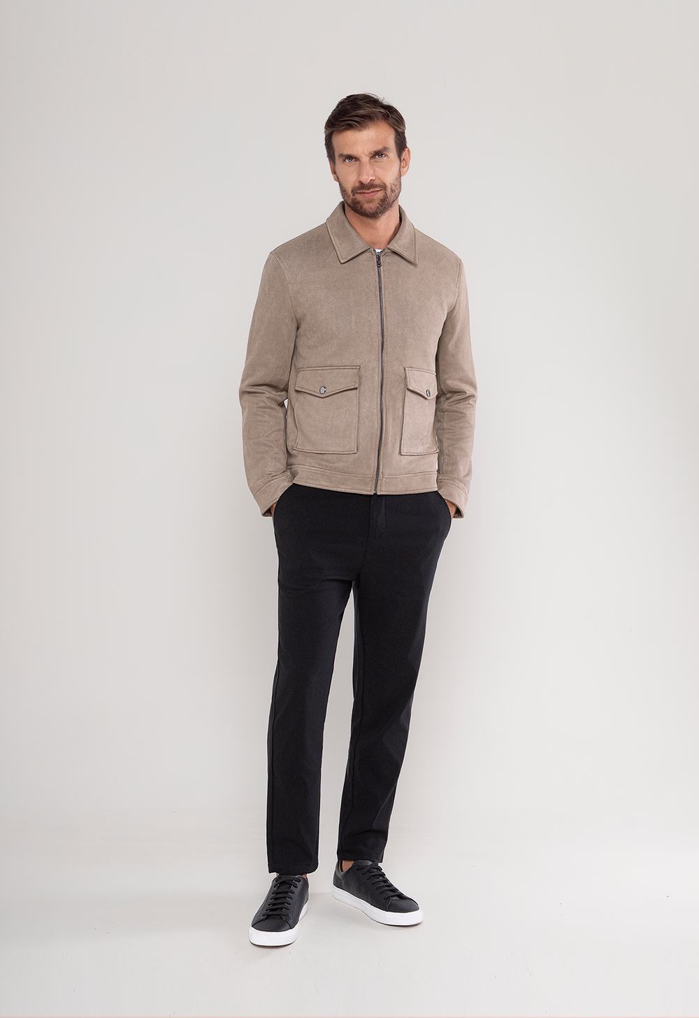 Jaqueta Suede London Caqui