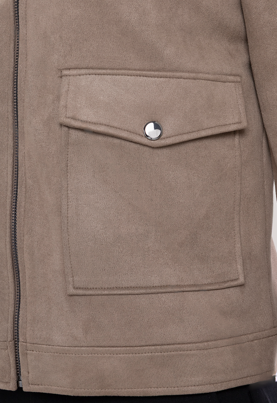 Jaqueta Suede London Caqui