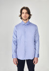Camisa Social Tricoline Garments Azul