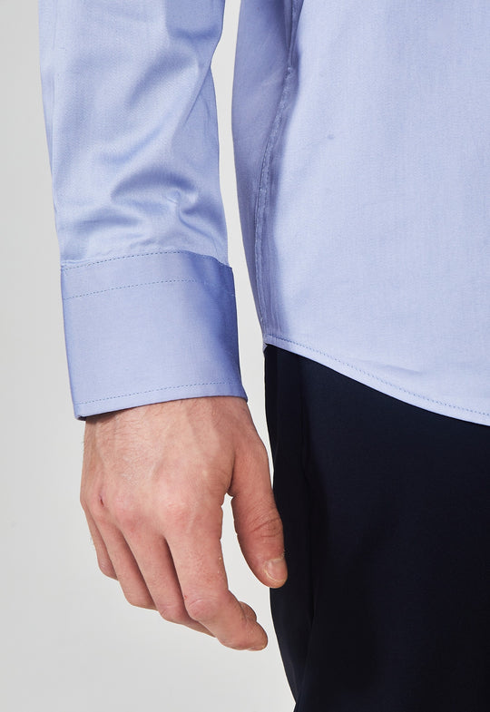 Camisa Social Tricoline Garments Azul