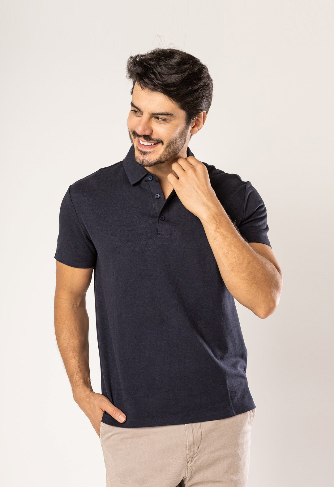 POLO ALGODÃO MARINHO