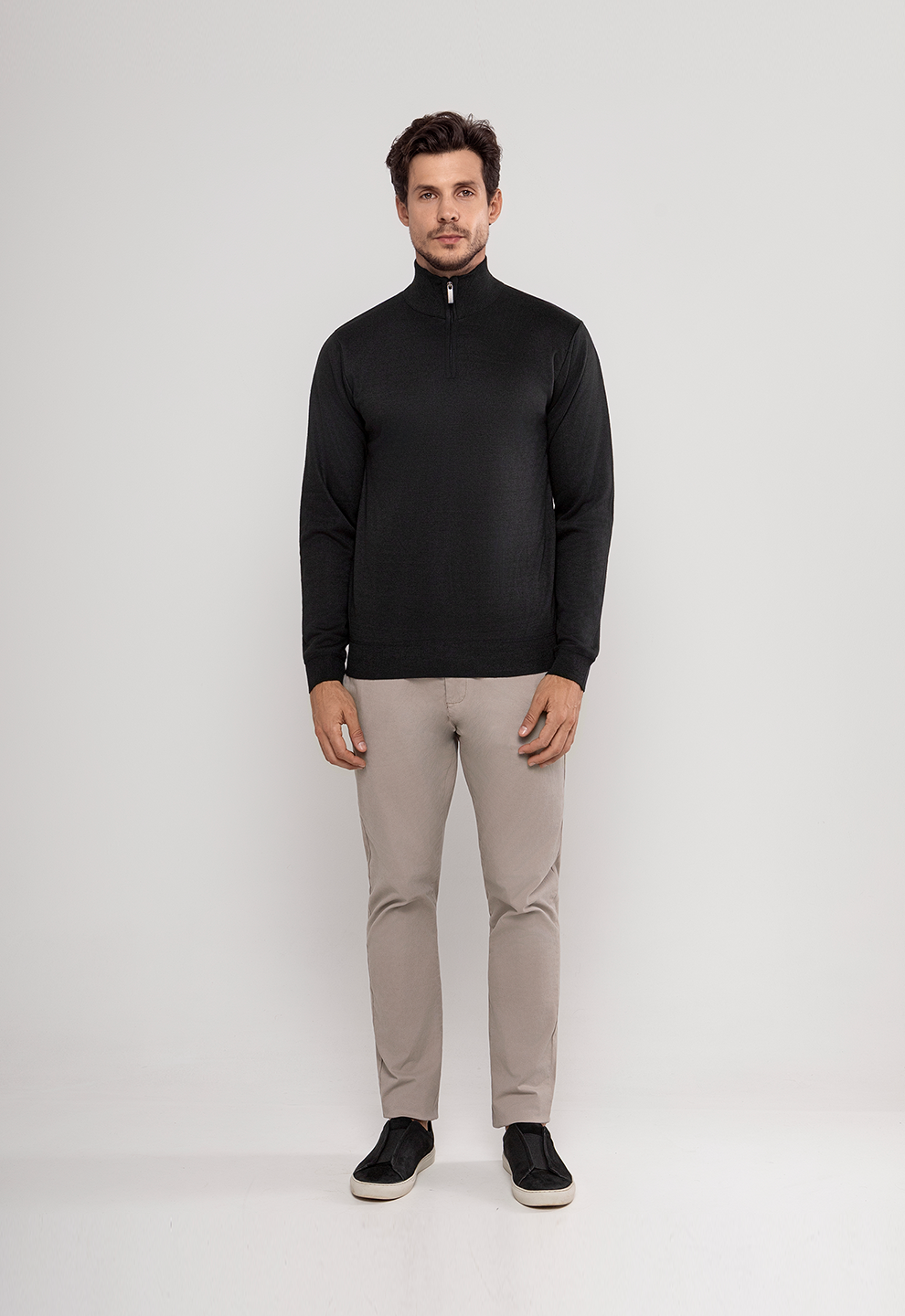 Suéter Alpine Zip Preto