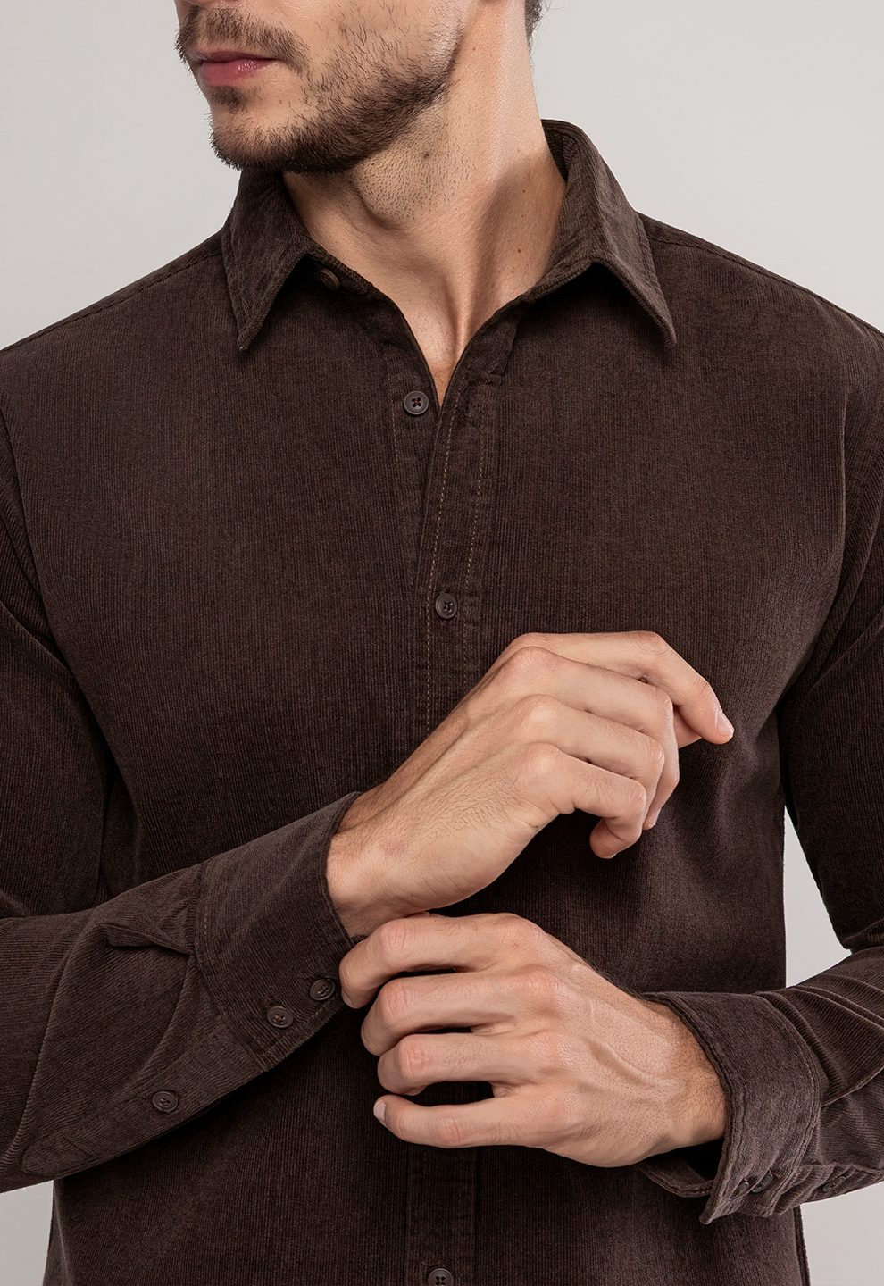 Camisa Cotelê Garments Marrom