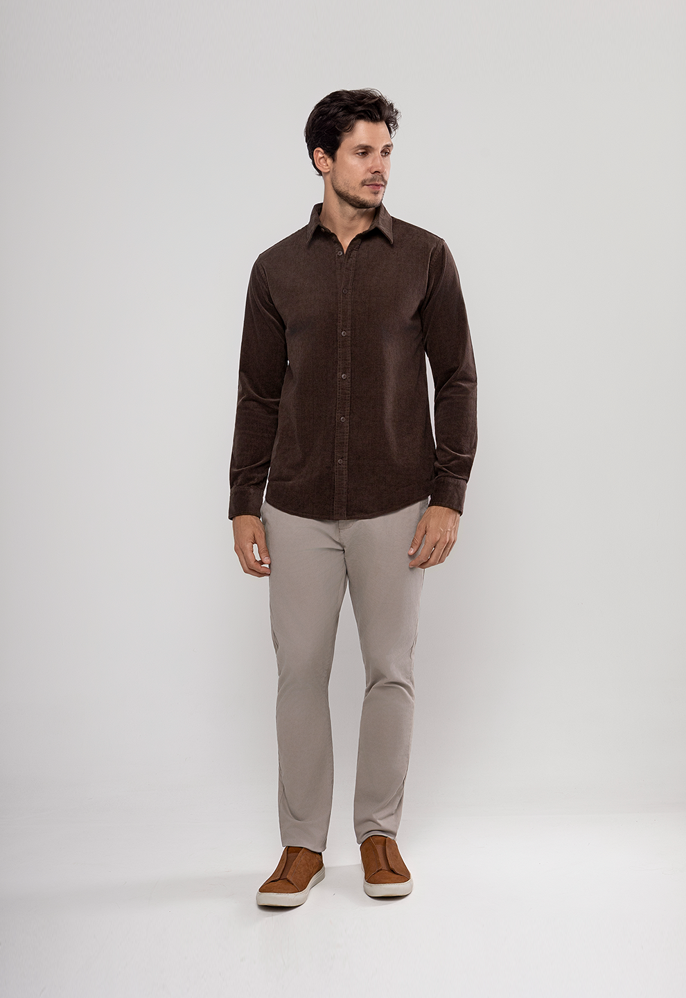 Camisa Cotelê Garments Marrom