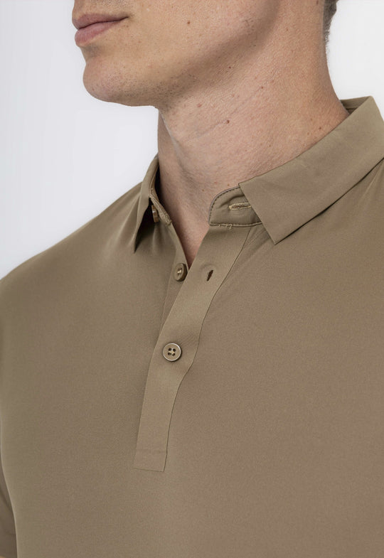 Polo Comfort Tech Caqui